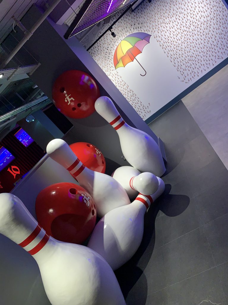 TENPIN PRINTWORKS MANCHESTER – PROPS & INSTAGRAM INTERACTIVE MOMENTS